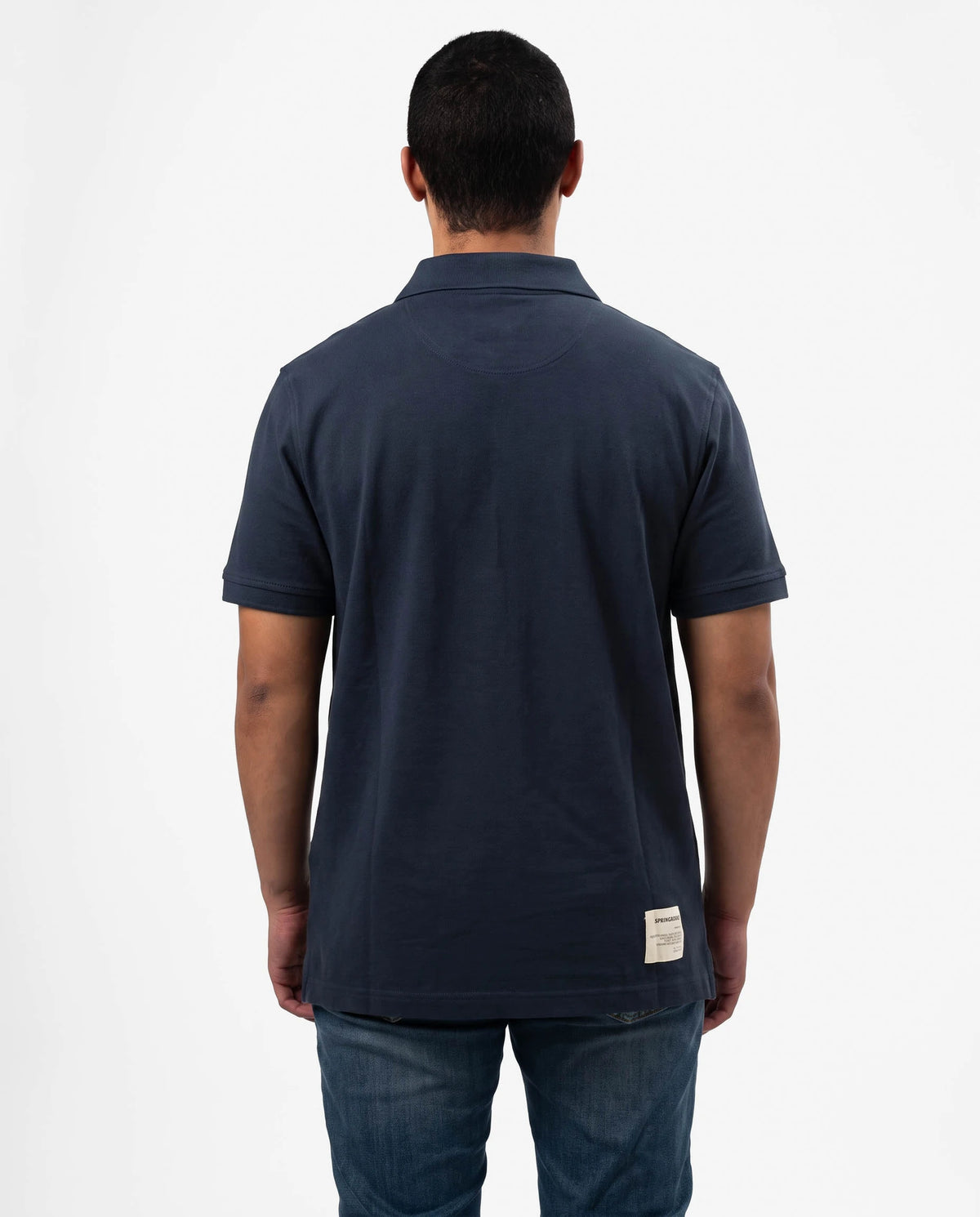 Springboks 3D Contrast SS Polo Navy