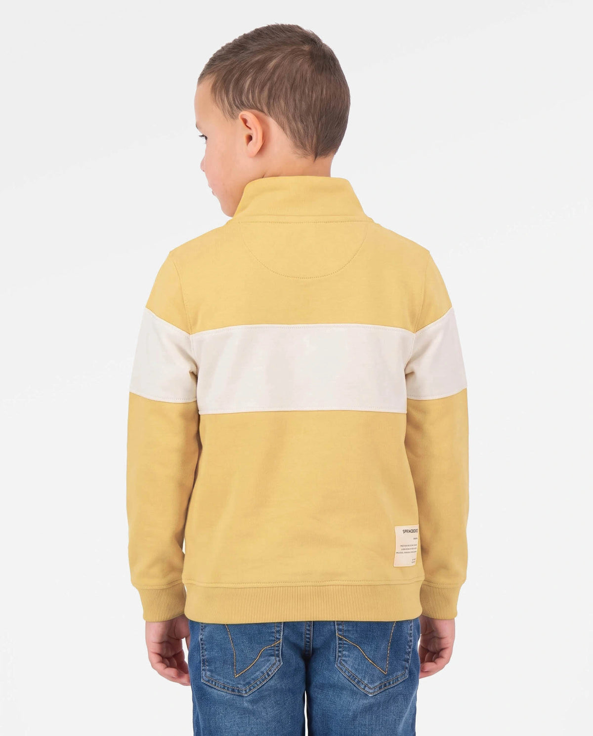 Springboks Kids LS Quarter Zip Sweatshirt-Yellow