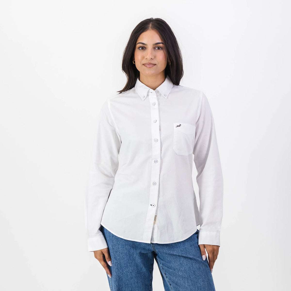 Springboks Ladies Premium Oxford Shirt-White