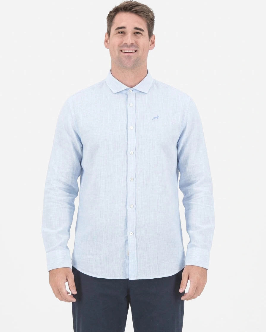 Springboks Yarn Dye Linen Shirt-Skyway