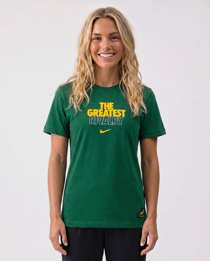 Springboks Nike Womens Rugby's Greatest Rivalry Tour Tee Gorge Green
